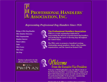 Tablet Screenshot of phadoghandlers.com